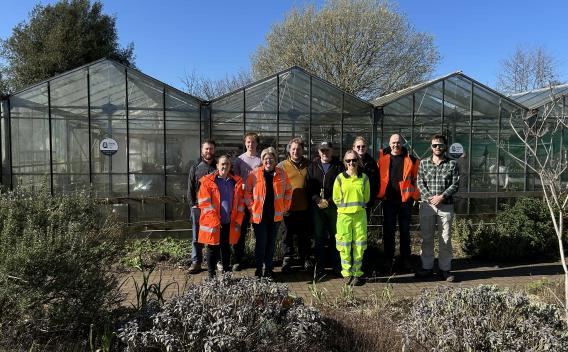 EGL2 project team and contractors at Mires Beck nursery