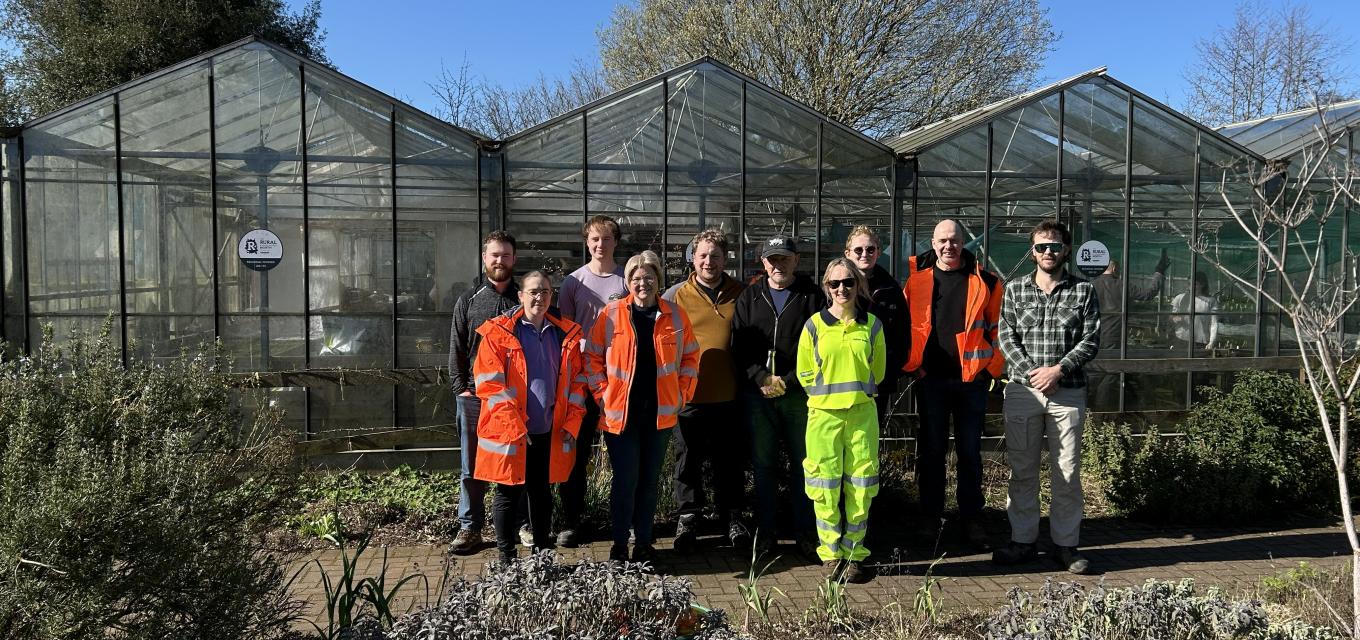 EGL2 project team and contractors at Mires Beck nursery